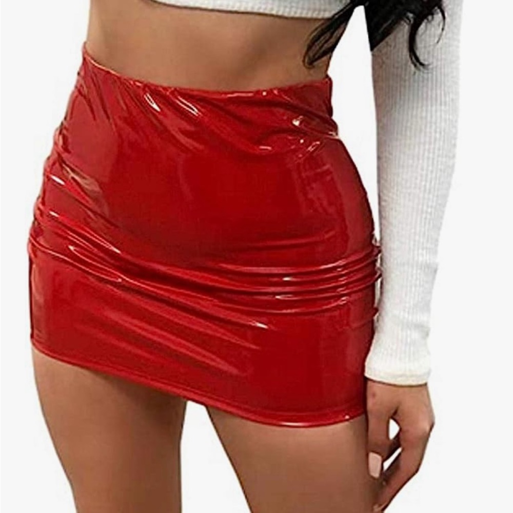 Red Leather Skirt